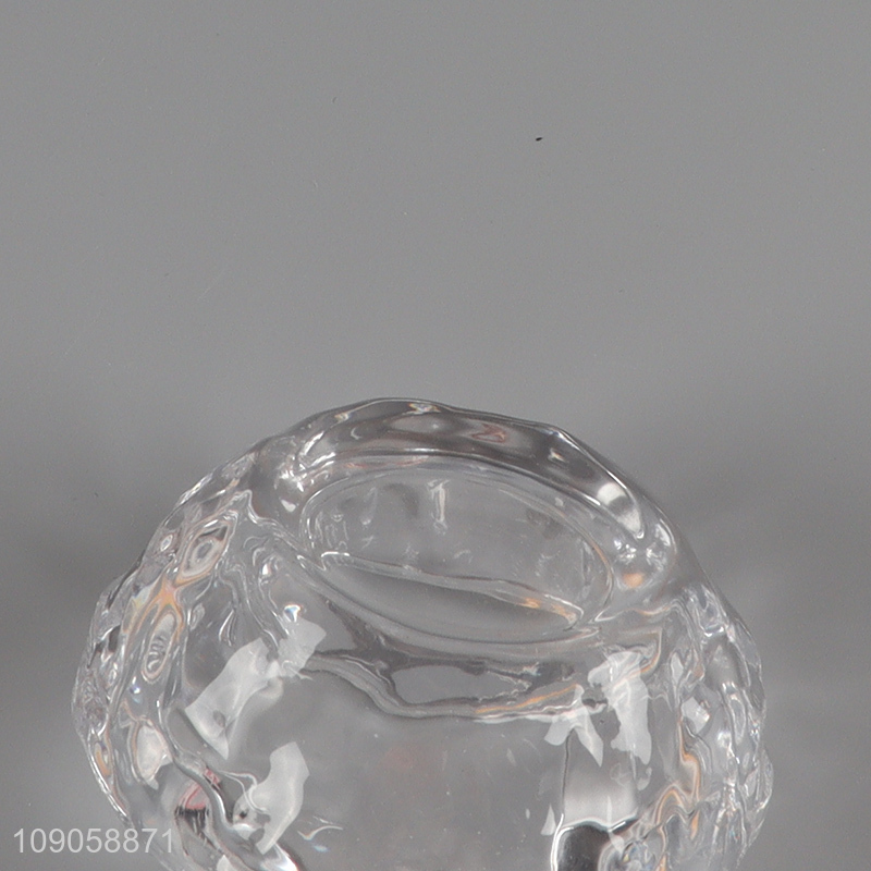 Best price clear glass tealight candle holder candlestick for home decor