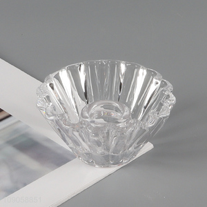 Good selling home decor clear glass tealight candle holder candlestick