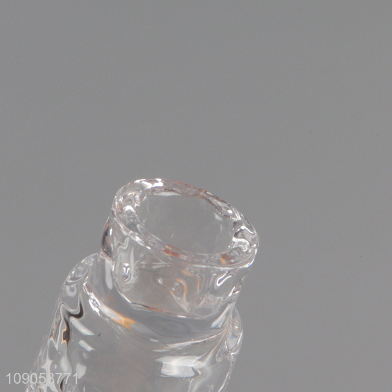 Hot selling clear glass candlestick candle holder for home decoration