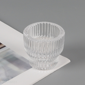 New arrival party decoration clear glass tealight candle holder candle holder