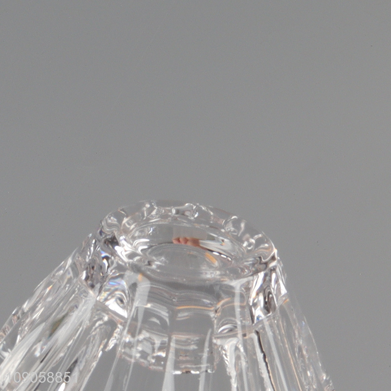 Good selling home decor clear glass tealight candle holder candlestick