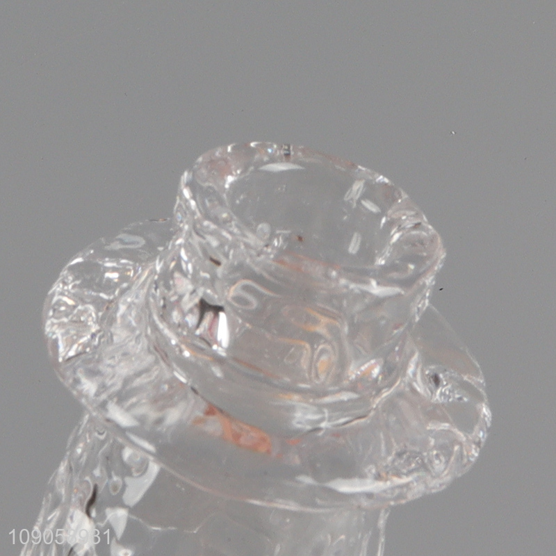 Hot items clear glass candlestick candle holder for home tabletop decor