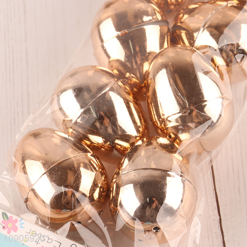High Quality 8PCS Golden Easter Eggs Fillable Easter Eggs Party Favors