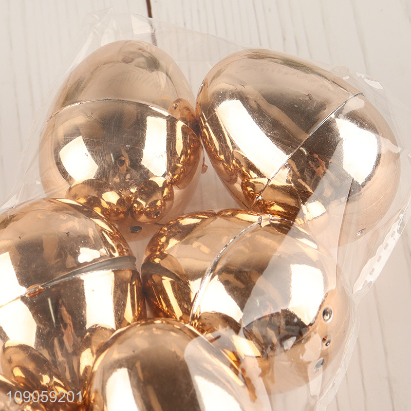 High Quality 8PCS Golden Easter Eggs Fillable Easter Eggs Party Favors