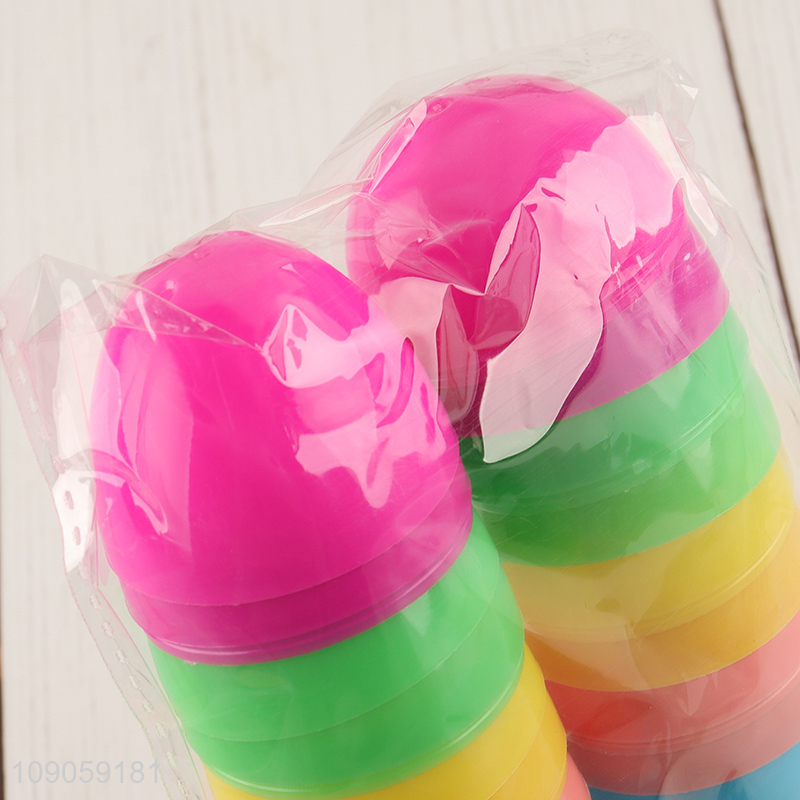 Factory Price 12PCS Colorful Plastic Fillable Easter Eggs for Easter Egg Hunt