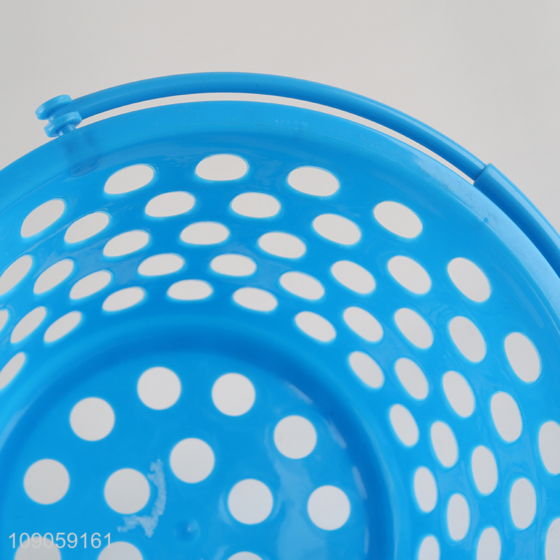 New Product Small Hollowed Out Portable Plastic Storage Basket with Handle