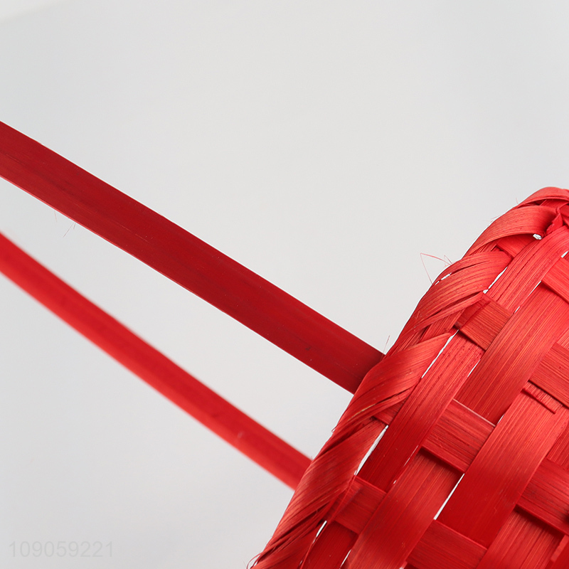 Good Quality Mini Bamboo Easter Basket Colorful Woven Bamboo Basket with Handle