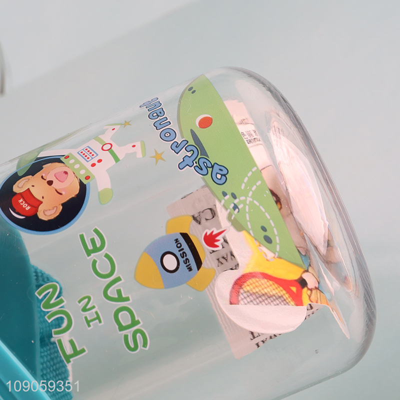 Wholesale 600ML Kawaii Cartoon Water Bottle Cute Water Bottle with Adjustable Strap