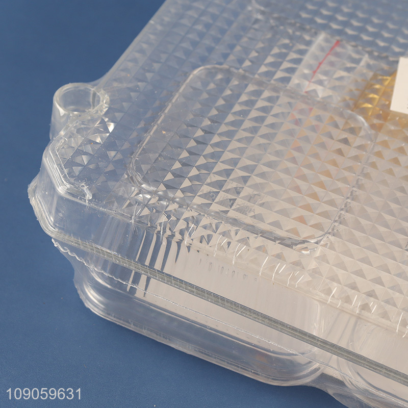 Wholesale Clear Plastic Serving Tray with 4 Snacks Organizers