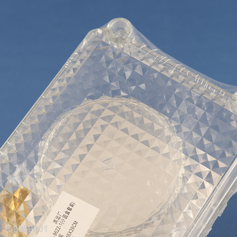 China Imports Clear Plastic Serving Platter with 2 Snacks Organizers