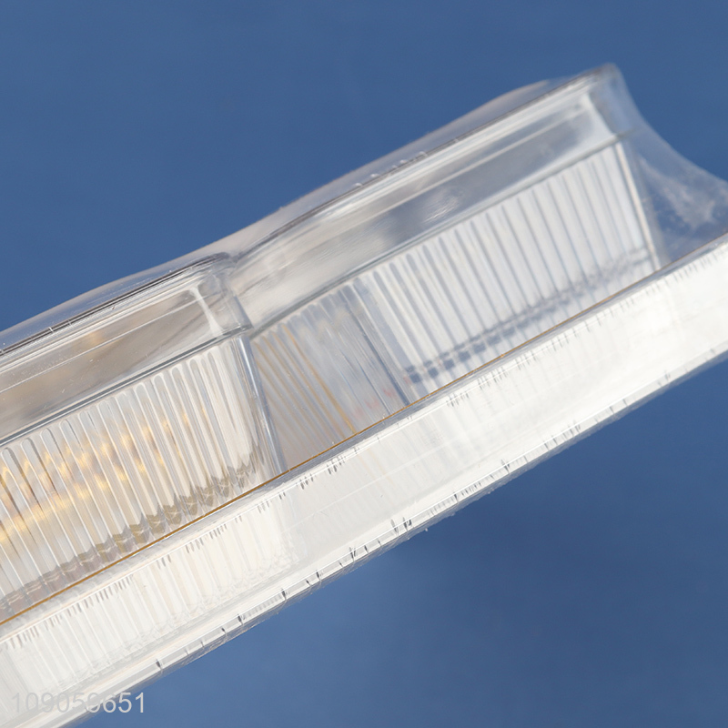 Factory Price Clear Plastic Serving Tray with 6 Snacks Organizers