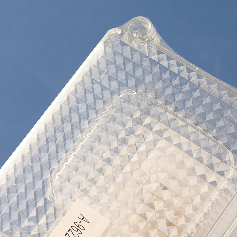 New Arrival Clear Plastic Serving Tray with 2 Snacks Organizers