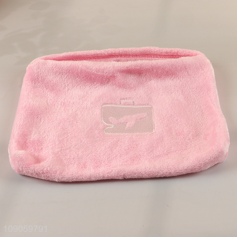 New arrival portable skin-friendly pink travel airplane blanket