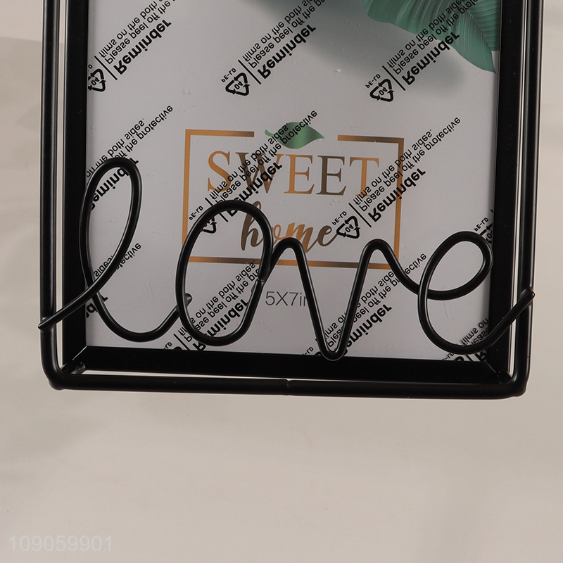 Hot products black iron art standing photo frame picture frame