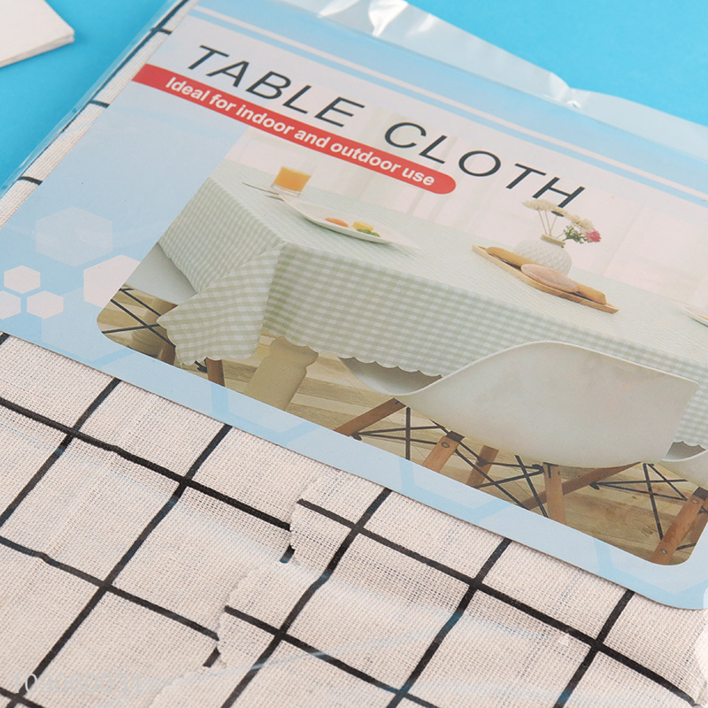 Hot Sale Checkered Tablecloth Polyester Table Cloth Reusable Table Cover