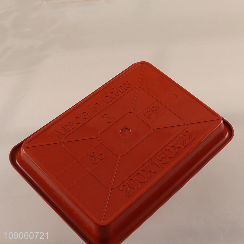 Factory price rectangle resin resin flower pot tray holder flower pot stand