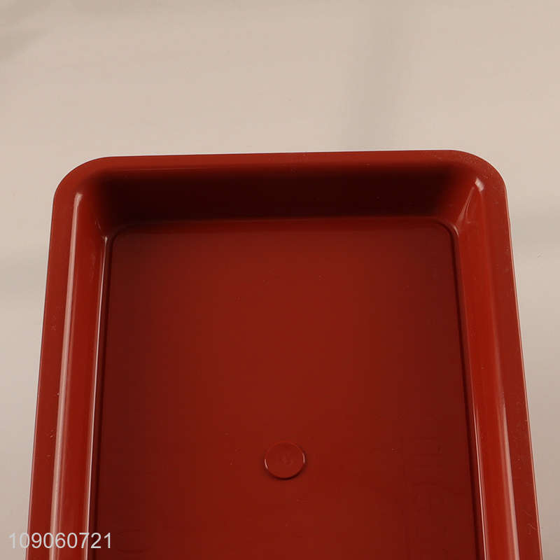 Factory price rectangle resin resin flower pot tray holder flower pot stand