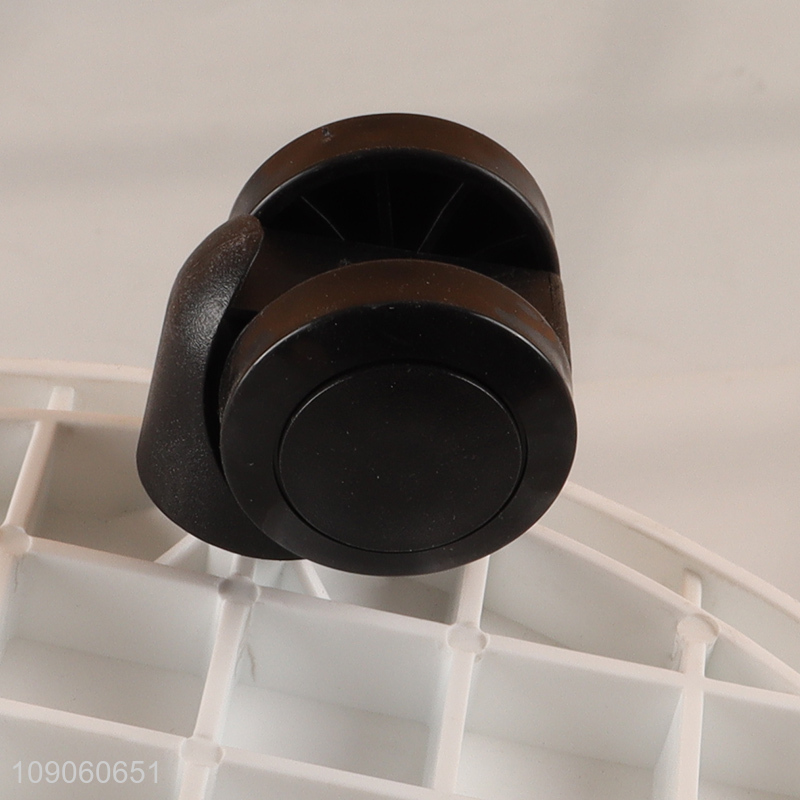 Hot selling round durable flower pot tray rack holder with wheels wholesale