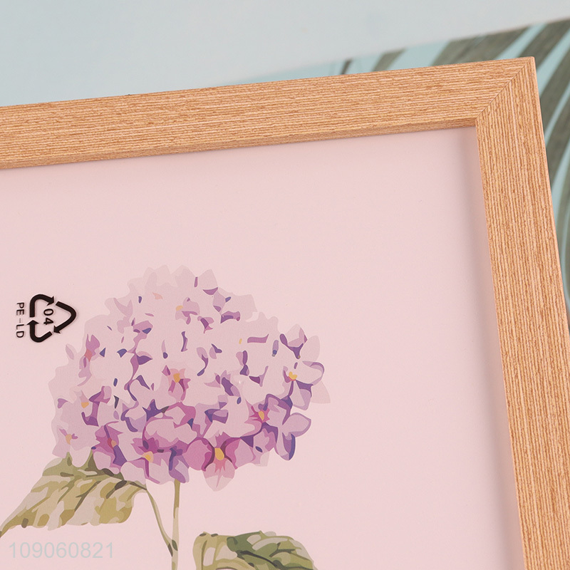 High Quality 6X8 Inch Photo Frame Imitation Wood Grain Plastic Picture Frame