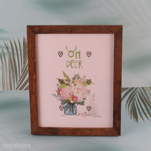 Factory Price 8X10 Inch Picture Frame Imitation Wood Grain Plastic Photo Frame