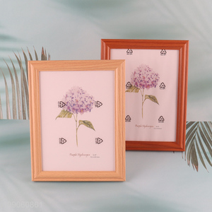 Wholesale 6X8 Inch Plastic Wood Grain Picture Frame for Tabletop Display and Wall Mounting