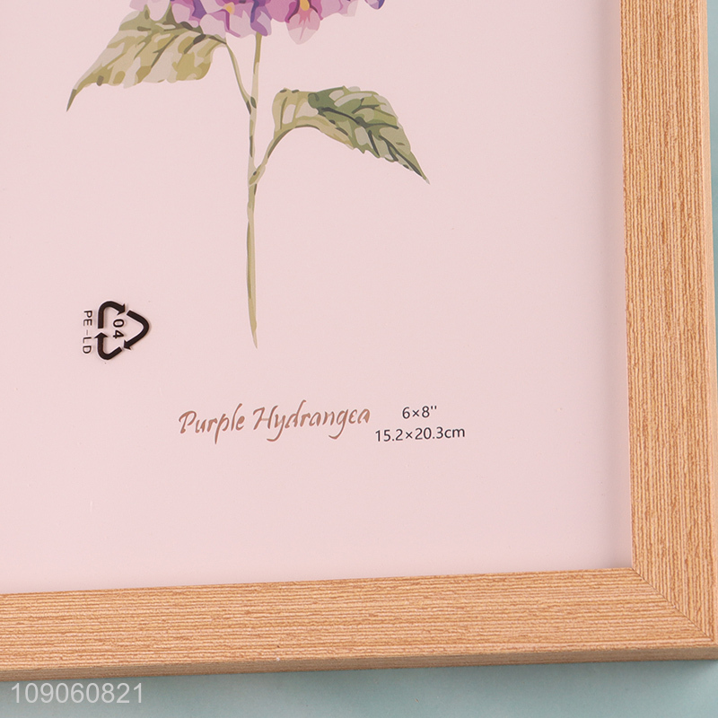 High Quality 6X8 Inch Photo Frame Imitation Wood Grain Plastic Picture Frame