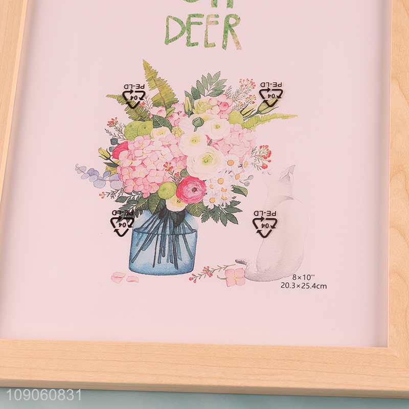 Hot Selling 8X10 Inch Imitation Wood Grain Picture Frame Plastic Photo Frame