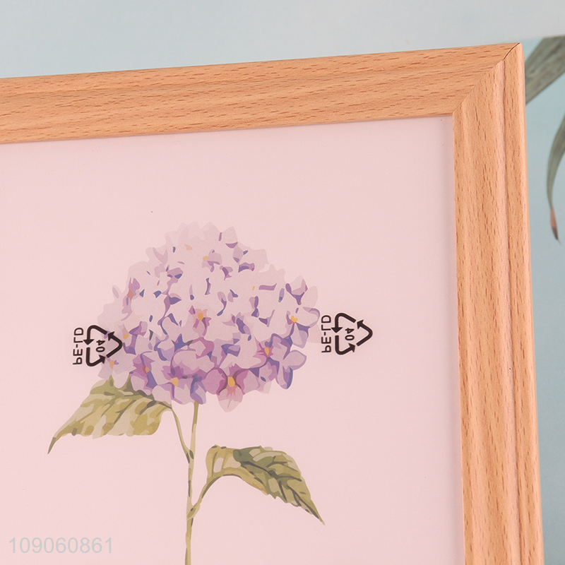 Wholesale 6X8 Inch Plastic Wood Grain Picture Frame for Tabletop Display and Wall Mounting