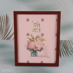 China Wholesale 8X10 Inch Picture Frame Imitation Wood Grain Plastic Photo Frame