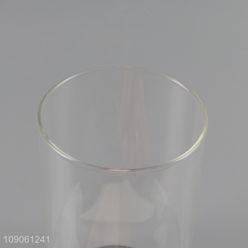 China products clear glass kitchen storage jar candy jar with bamboo lid