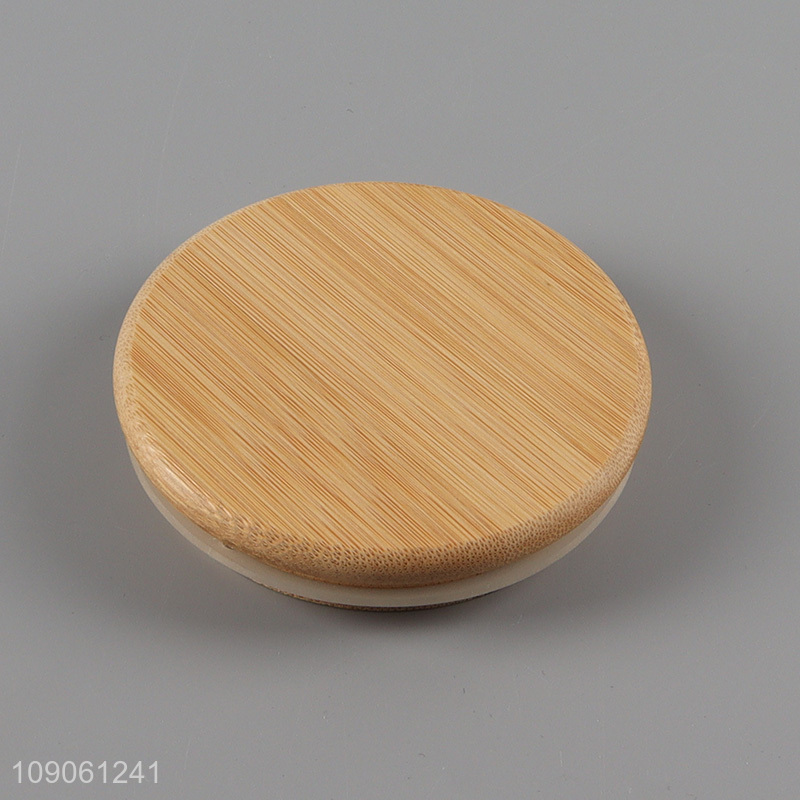 China products clear glass kitchen storage jar candy jar with bamboo lid
