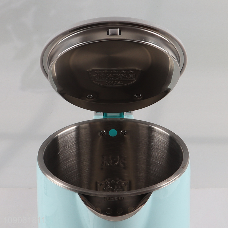 Yiwu market blue stainless steel household electric water kettle for sale