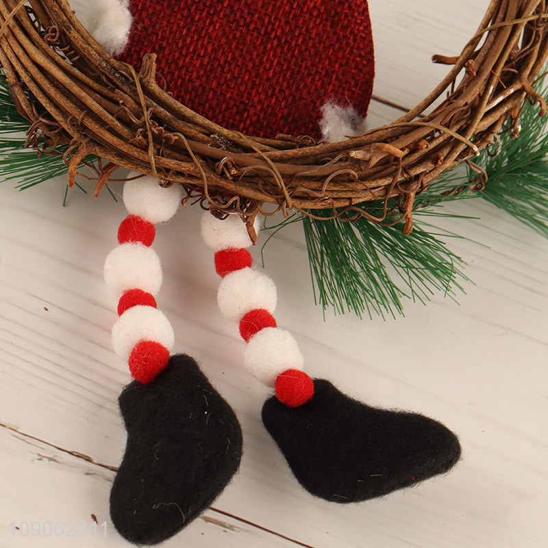 High Quality Christmas Wreath Winter Snowman Wreath for Front Door Decor