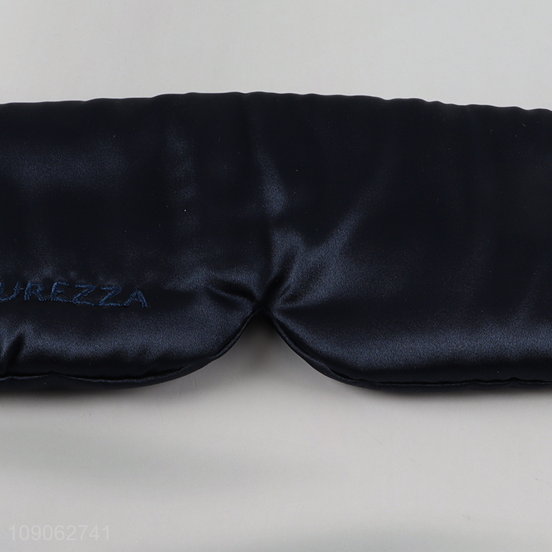 Good quality portable sleeping travel imitated silk fabric eye mask