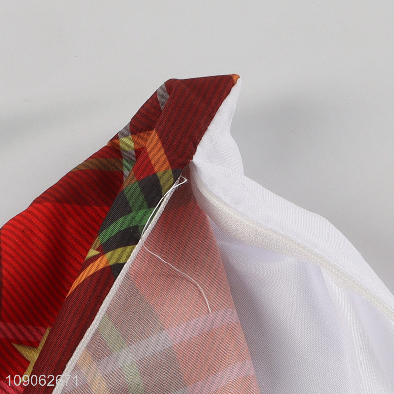 China factory square Christmas series polyester sofa pillow case bolster case