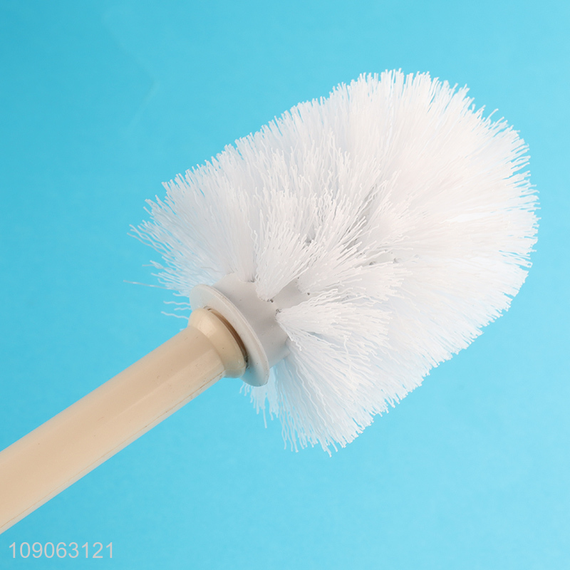 Wholesale Long Plastic Handle Toilet Bowl Brush and Holder for Bathroom Cleaning