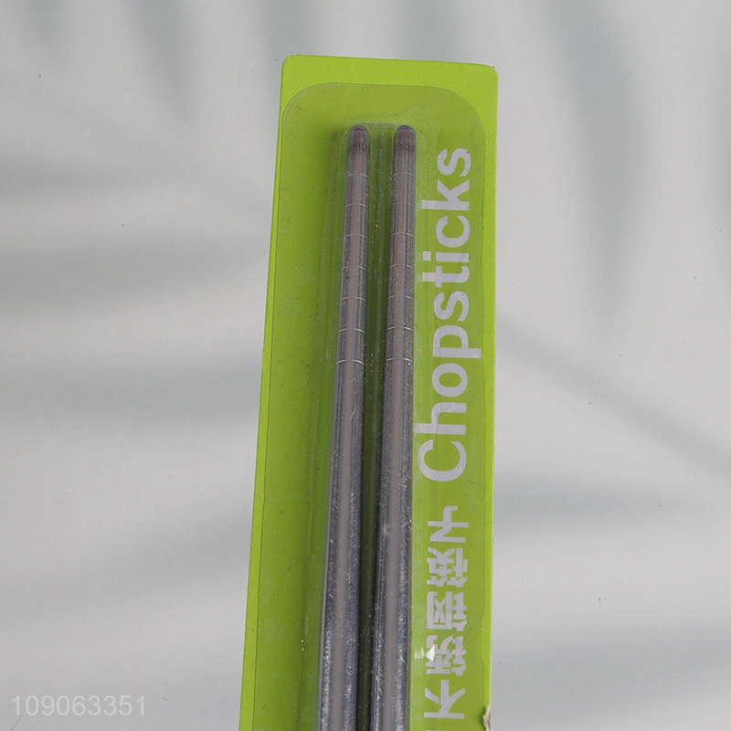 Wholesale 201 Stainless Steel Chopsticks Reusable Lightweight Metal Chopsticks