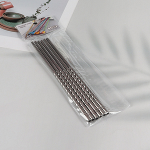 China Imports 6 Pack Stainless Steel Straws Straight Straws with 1 Straw Brush