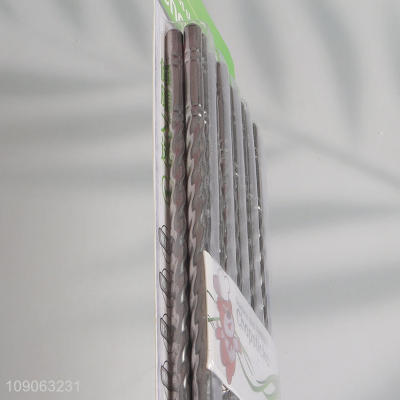 New Arrival 10 Pairs Metal Chopsticks 201 Stainless Steel Chopsticks Set