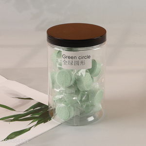 Best quality round green 20pcs bathroom cleaning supplies closestool cleaner toilet cleaner