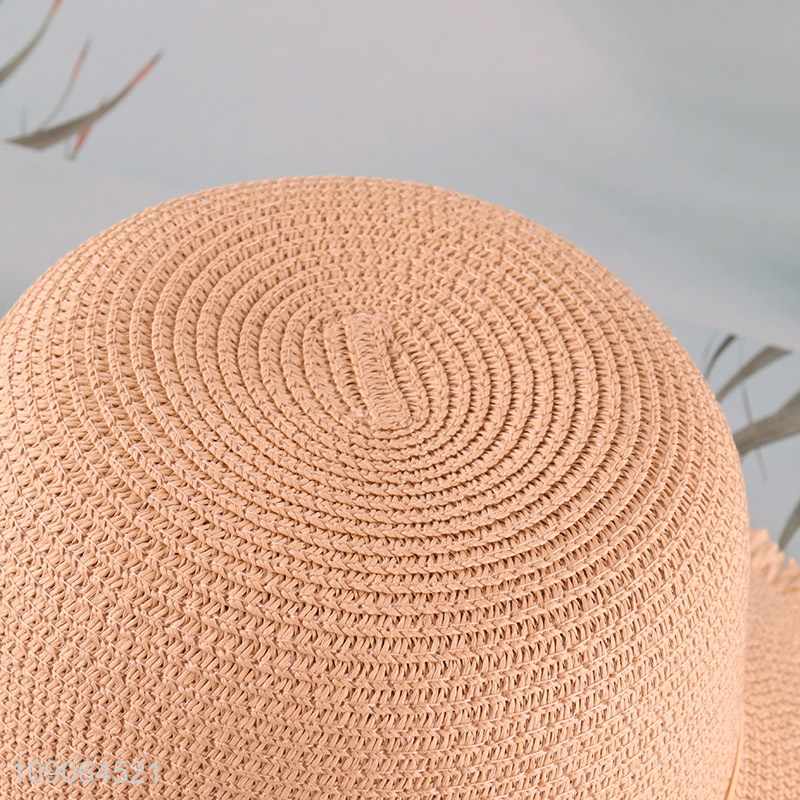 High Quality Multi Colors Beach Straw Hat Fashion Beach Bucket Hat for Women