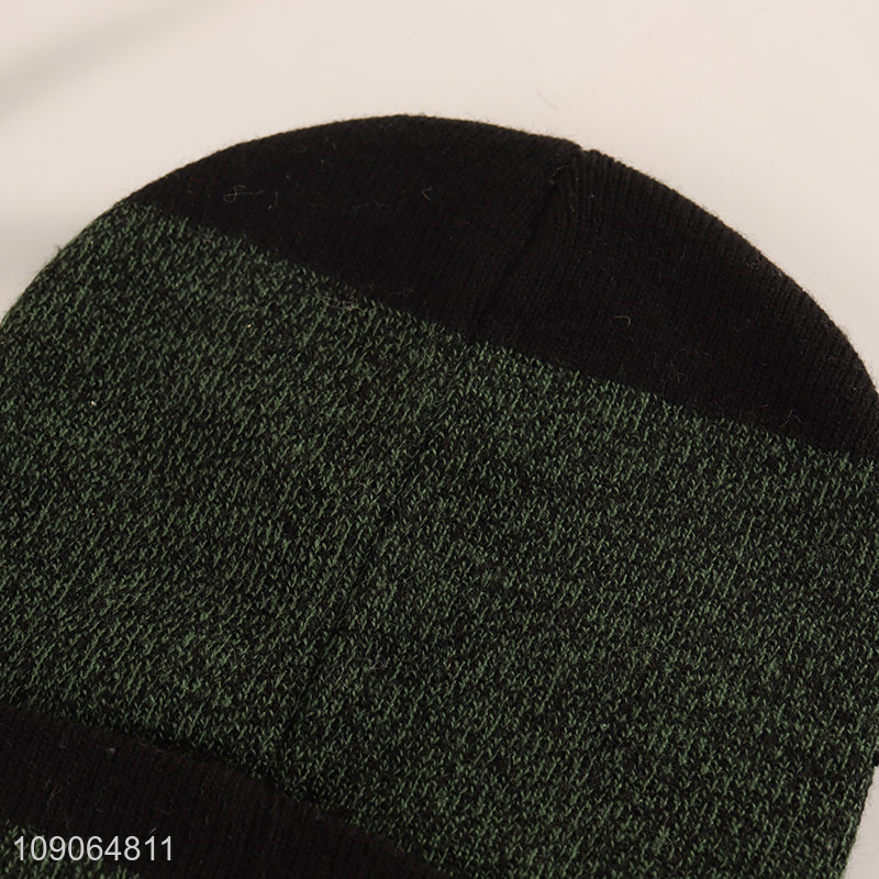 High Quality Winter Hat Knitted Beanie Hat Cuffed Beanie Cap for Men