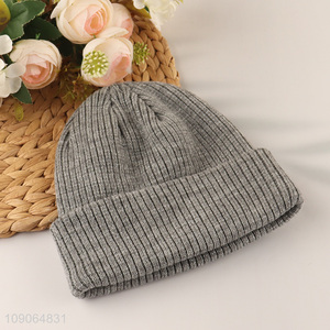 China Imports Unisex Winter Knitted Beanie Hat Skull Cap for Adults