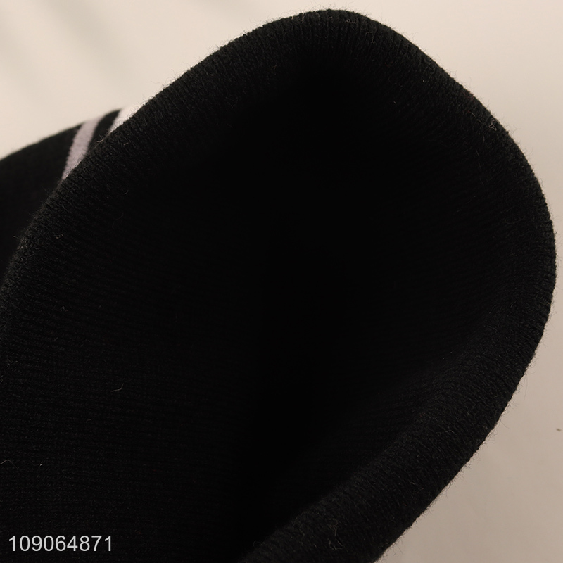 Good Quality Unisex Pompom Beanie Hat Winter Jacquard Knit Hat for Men Women