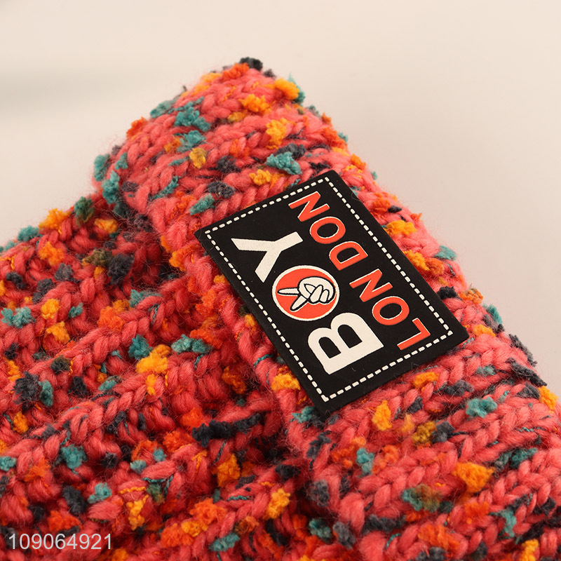 China Imports Winter Knitted Hat Pom Pom Beanie Hat Skull Cap for Women