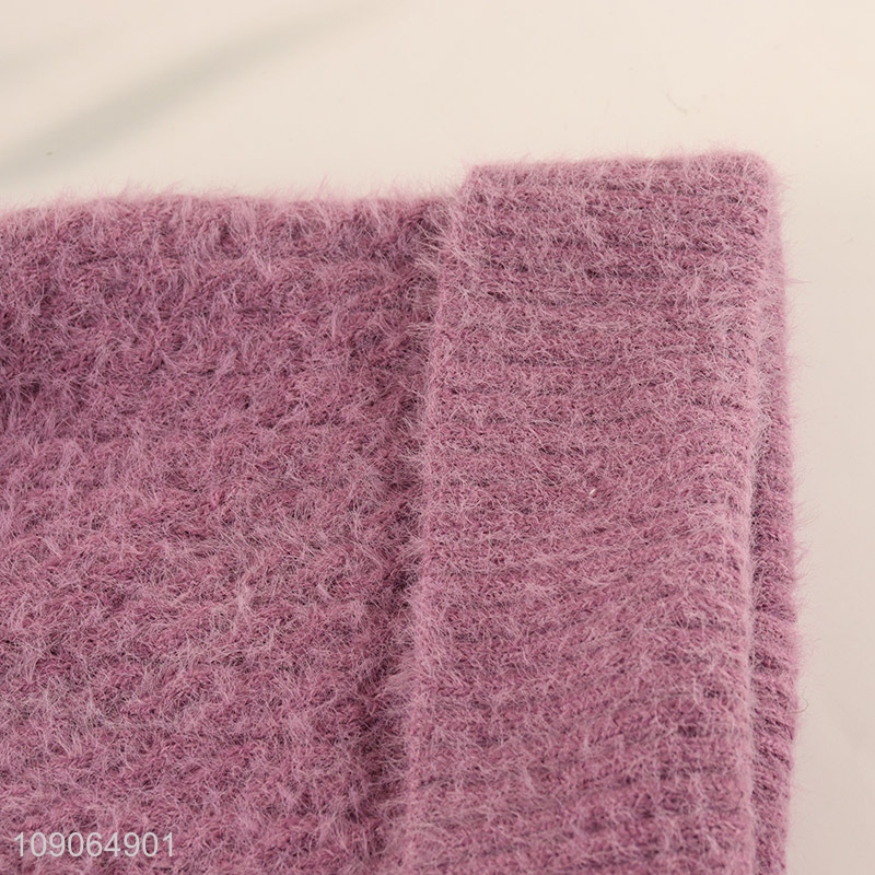 High Quality Women'S Beanie Hat Fluffy Knitted Beanie Cap with Pompom