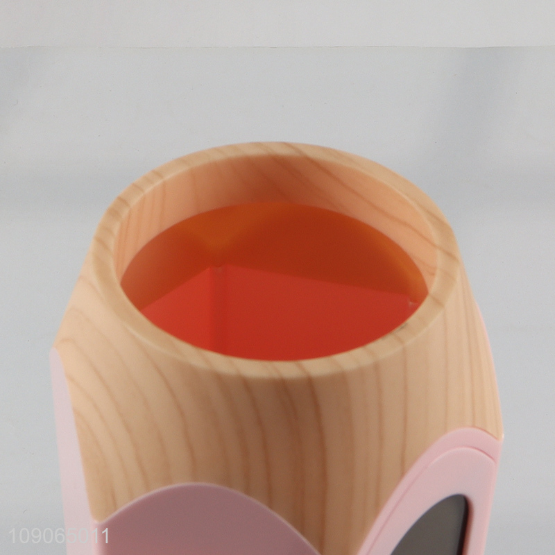 Good quality 2in1 desktop organizer pen holder alarm clock table clock