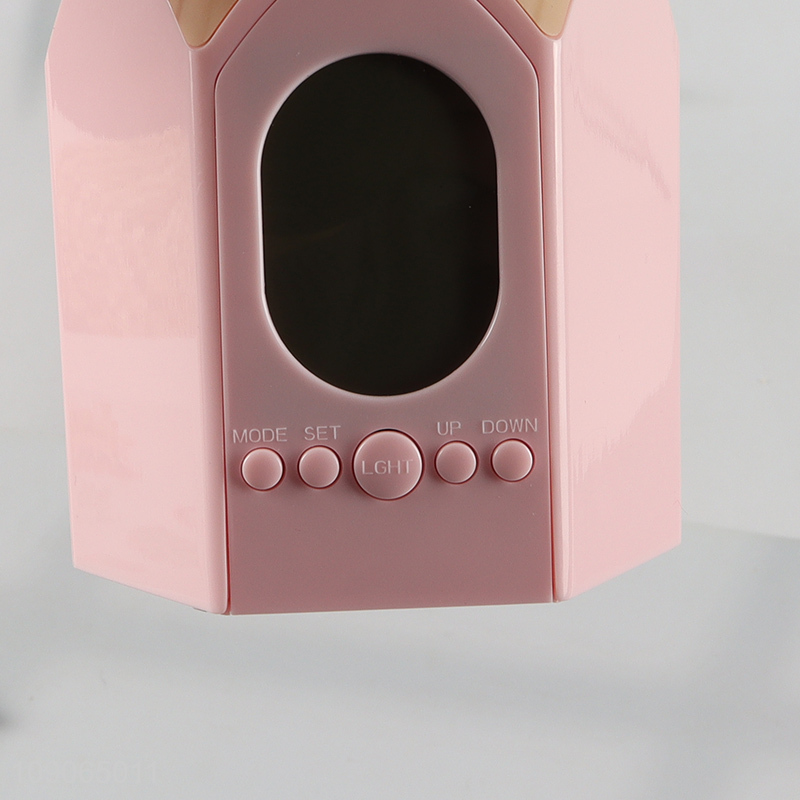 Good quality 2in1 desktop organizer pen holder alarm clock table clock