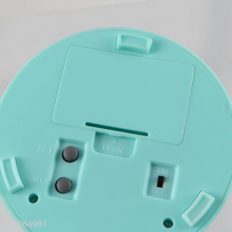 Hot selling home led projection nightlight alarm clock table clock