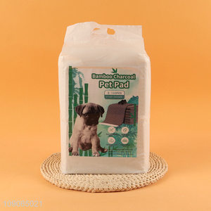 Hot selling 100pcs disposable bamboo charcoal pet pee pad for training